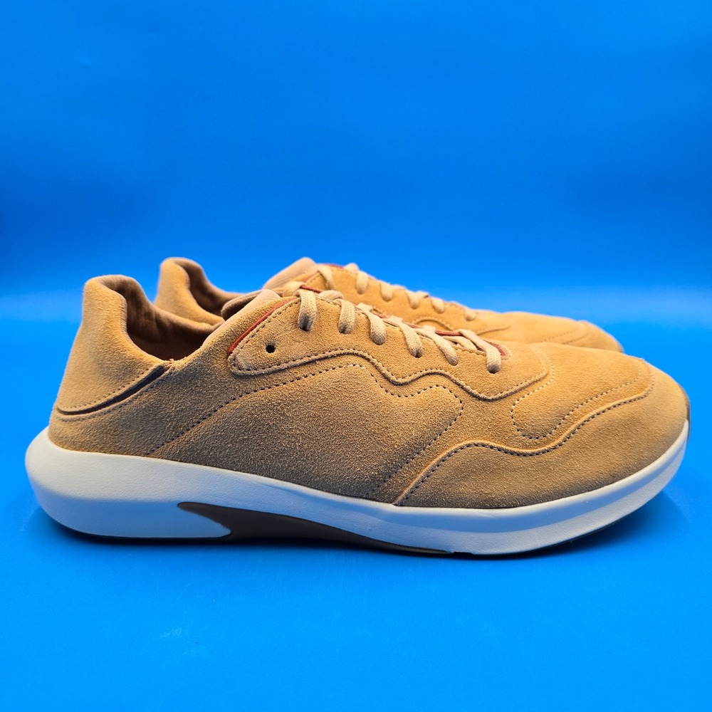 OluKai Koheo Mens 11.5 Golden Sand Tan Suede Slip On Sneakers NWOB 10525-GSGS